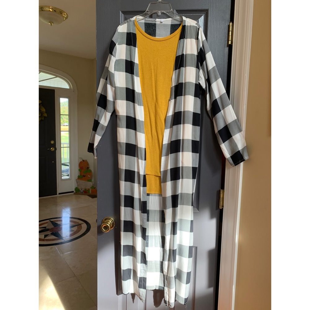 Buffalo Plaid Duster NWOT